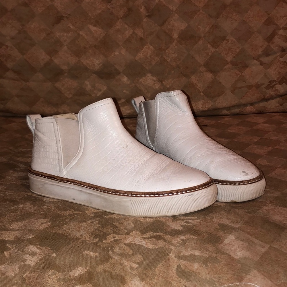 Snakeskin High Top Sneakers